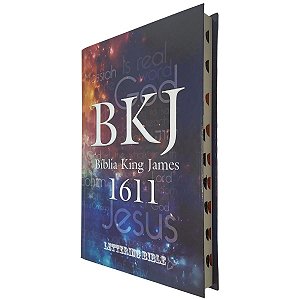 Bíblia Evangélica King James 1611 Ultra fina Lettering Bible Capa Dura | Universo
