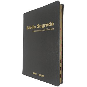 Bíblia Sagrada Slim João Fereira de Almeida RC Capa Luxo Especial Preta