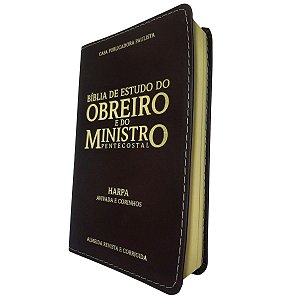 Bíblia de Estudo do Obreiro e do Ministro Pentecostal Marrom