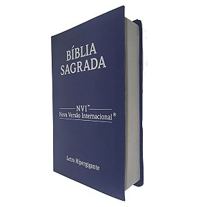 Bíblia NVI Capa Coverbook Azul Letra Hipergigante - CPP
