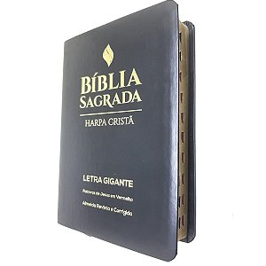 Bíblia Sagrada Letra Gigante Com Harpa Cristã Pjv Cpad