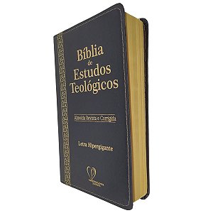 Bíblia Estudos Teológicos ARC Letra Hipergigante Luxo Preta