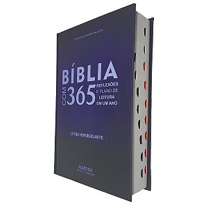 Bíblia 365 Reflexões Plano de Leitura Hipergigante índice - Capa Dura