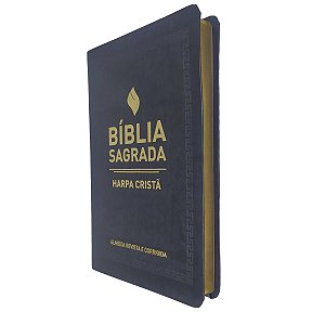 Bíblia Slim Com Harpa Cristã Capa Luxo Preta ARC - CPAD