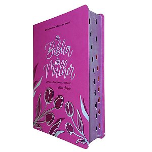 A Bíblia da Mulher Grande SBB | Com Índice | Tulipa Pink