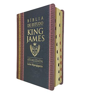 Bíblia de Estudos King James | Letra Hipergigante Capa Dura