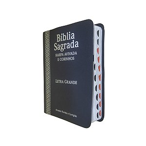 Bíblia Letra Grande ARC Com Harpa | Capa Coverbook - Preta