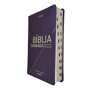 Bíblia Sagrada NVI Letra Gigante Capa Luxo Vinho Geográfica