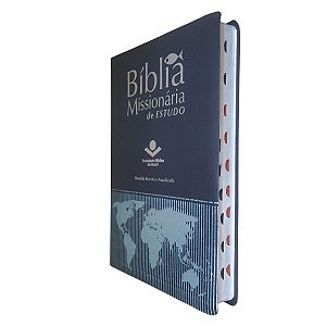Bíblia de Estudo Missionária | Azul | ARA | SBB