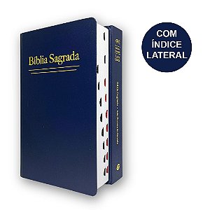 Bíblia Sagrada ARC | Grande Índice Luxo Azul | Geográfica