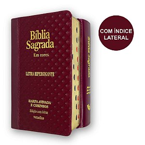 Bíblia ARC Letra Hipergigante | Harpa Índice | Vinho