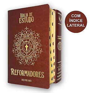 Bíblia De Estudo Reformadores Marrom | Índice BKJ Fiel 1611 | Bvbooks