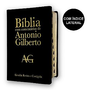 Bíblia Comentários Antonio Gilberto Grande Luxo Preta Índice