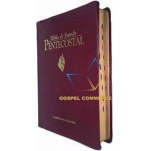 Bíblia de Estudo Pentecostal Grande Vinho Com Índice - Cpad
