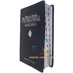 Bíblia de Estudo Pentecostal Com Índice Média Harpa Cristã Azul Cpad