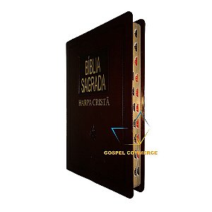 Bíblia Sagrada Slim Com Harpa Cristã - Marrom - Cpad