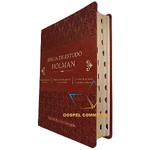 Bíblia de Estudo Holman- Grande Marrom Com Índice - Cpad