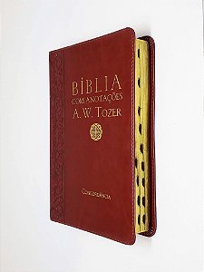 Bíblia Com Anotações A. W. Tozer Media Vinho Índice - Cpad