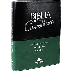 Bíblia de estudo Conselheira - NAA- Luxo Verde e Preta