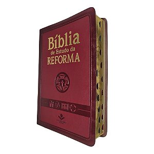 Bíblia de Estudo da Reforma - Luxo VInho - SBB