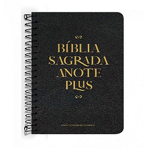 Bíblia Anote Plus ARC ESPIRAL - Preta