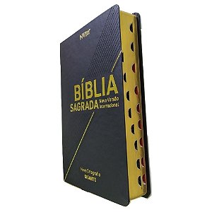Bíblia Sagrada NVI Letra Gigante Capa Luxo Preta Geográfica