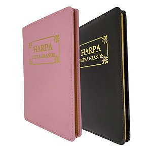 Kit com 2 Harpas Letra Grande Capa Luxo - Preta e Rosa