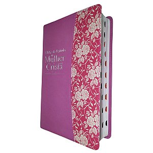 Bíblia de Estudo Da Mulher Cristã - Grande Pink Índice Cpad