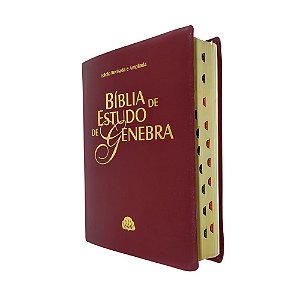 Bíblia De Estudo Genebra RA - Grande - Luxo Vinho - Sbb
