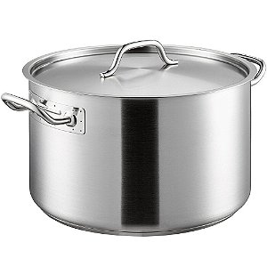 Panela Inox Fundo Triplo 22,4 Litros Caçarola Zahav 36cm