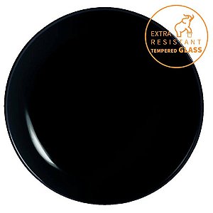 Prato Raso Mesa Vidro Opalino 27cm Luminarc Diwali Noir