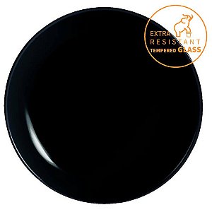 Prato de Sobremesa Vidro Opalino 19cm Luminarc Diwali Noir