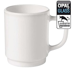 Caneca Vidro Opalino 250ml Branca Milky Bormioli Rocco