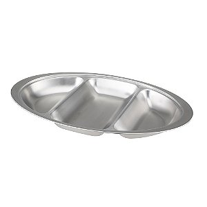 Cuba Oval para Rechaud com Divisoria Zahav Inox