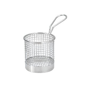 Mini Cesto Inox Porção Batata Frita 9X9cm Zahav Inox