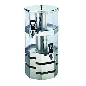 Suqueira Inox Dupla Octogonal Empilhável 7 Litros Zahav
