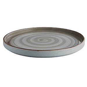 Prato de Sobremesa 20.3cm Rustic Artisan Gris Porcelana Corona