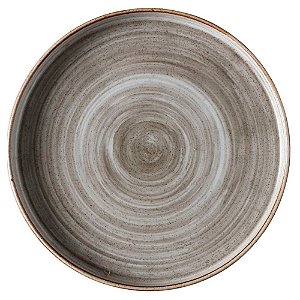 Prato de Sobremesa 20.3cm Rustic Artisan Gris Porcelana Corona