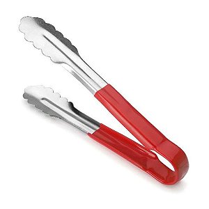 Pegador Multiuso Inox Cabo Vermelho 24cm Zahav Inox