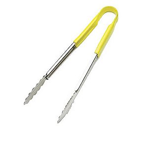 Pegador Inox Cabo Amarelo 30,4cm Zolinox