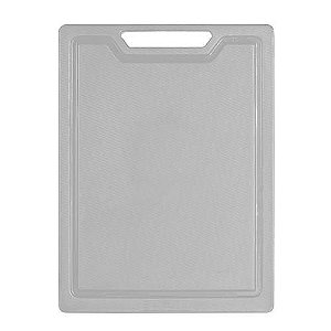 Tábua de Corte Polietileno Canaleta Branca 35cm