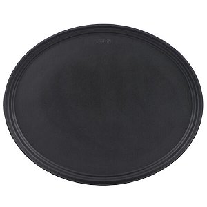 Bandeja Oval Preta Preta 68,5x56cm Cambro