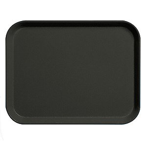 Bandeja Retangular Preta Cambro Camlite 33x53cm