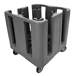 Carrinho Compacto para Pratos Ajustável com 4 Colunas Cambro
