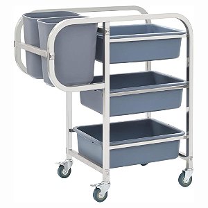Carrinho Organizador de Serviço 5 Cestos  Zahav Inox