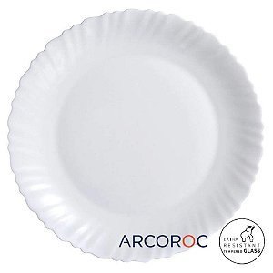 Prato de Sobremesa Branco 19cm Temperado Feston Arcoroc