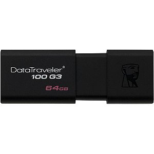 PENDRIVE KINGSTON USB 3.0 64GB DT100G3/64GB GENERATION PRETO