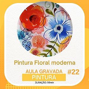Aula gravada - Pintura - Floral moderna #22