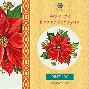 Aula gravada - Pintura - Aquarela Bico de papagaio  Flores #31