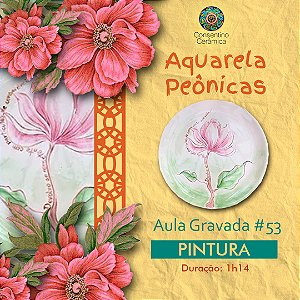 Aula gravada - Pintura - Aquarela Peônias #53